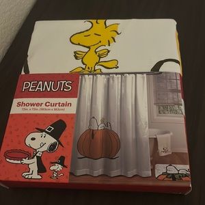Peanuts shower curtain